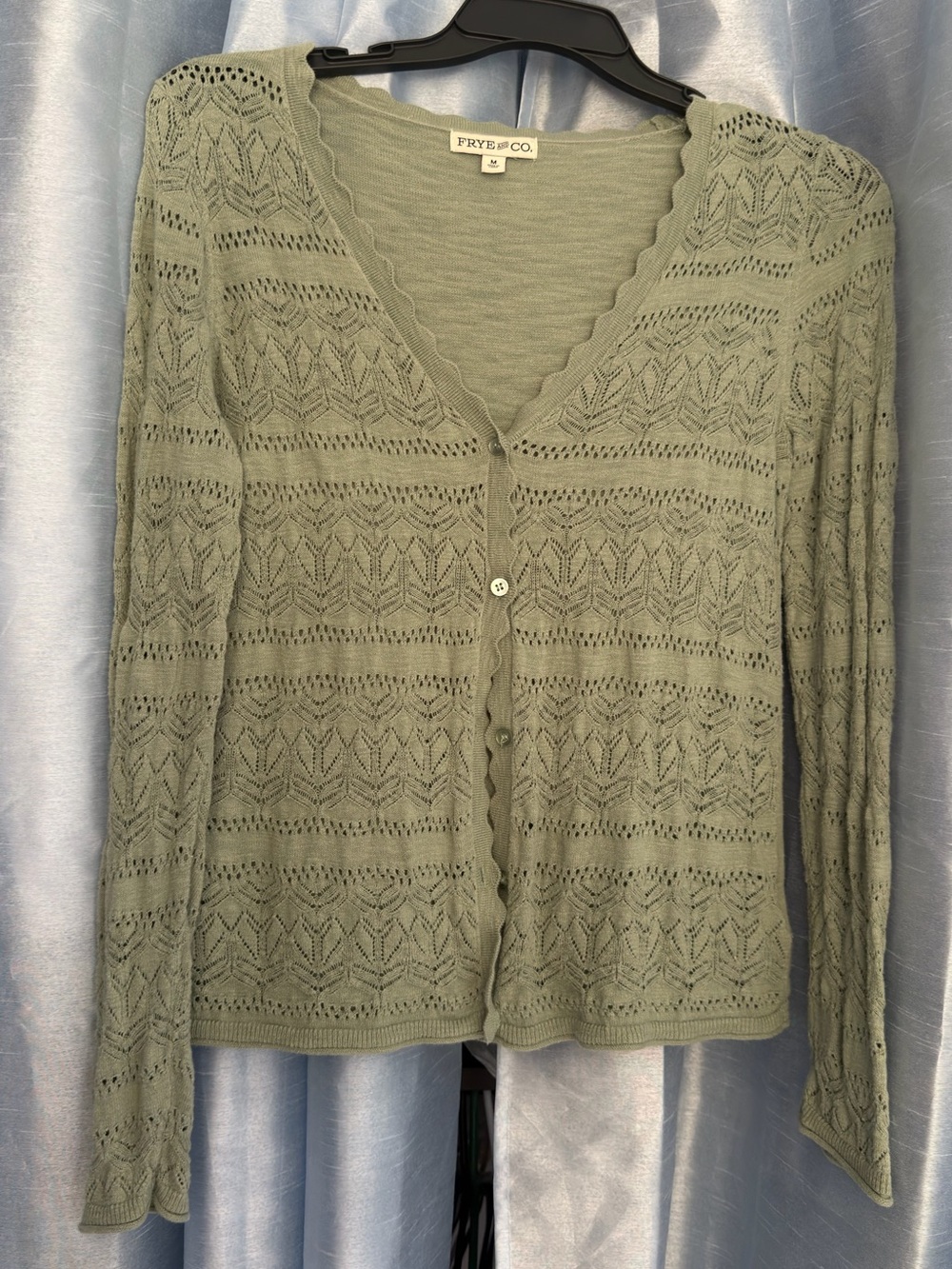 Lightweight Sage Green Knit Cardigan